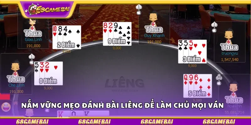 Nắm vững mẹo đánh bài liêng để làm chủ mọi ván